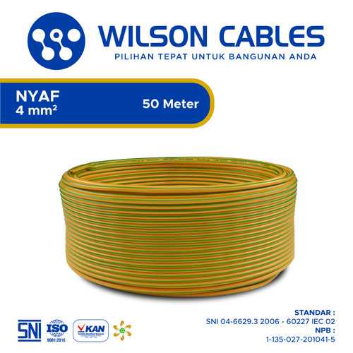 NYAF 4 mm2 50 Meter - Kabel Tembaga Serabut Wilson Cables