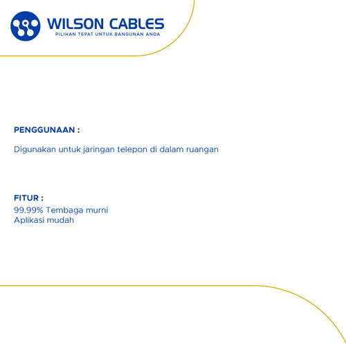 Wilson Cables - Kabel Telpon 4C 100 Meter - Kabel Telfon Telepon