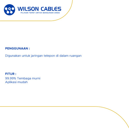 Wilson Cables - Kabel Telpon 2C 100 Meter - Kabel Telfon Telepon