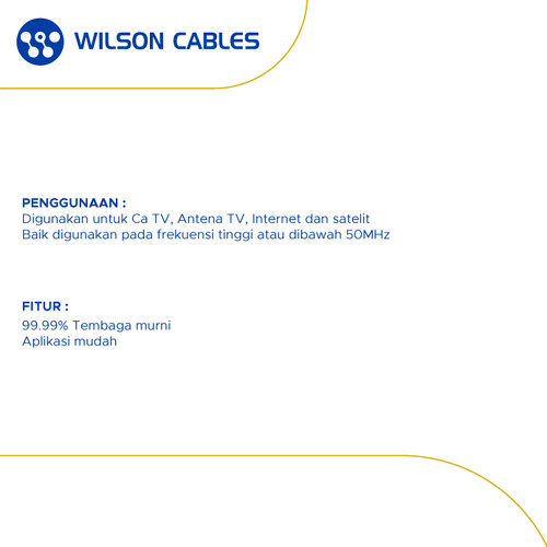 Kabel Coaxial RG 6 FW - OHM 75 100 Meter Hitam - Wilson Cables