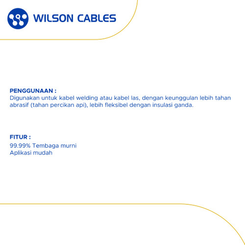 Wilson Cables - Kabel Las 50 mm² 10 Meter - Kabel Welding