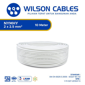 NYMHY 2x2.5 mm2 10 Meter - Kabel Tembaga Serabut Wilson Cables