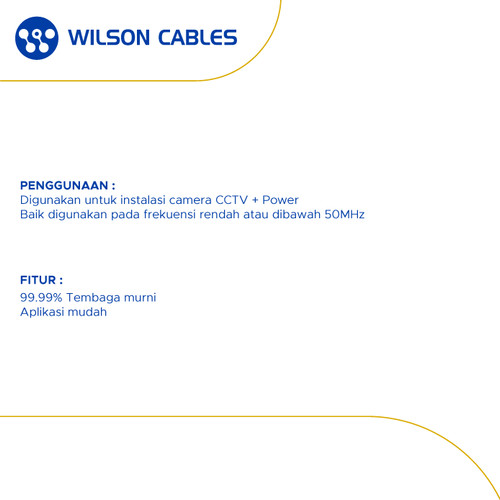 Wilson Cables - Kabel CCTV Coaxial RG59 + Power Cord 100 Meter