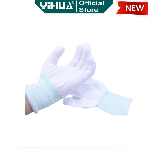 Yihua Sarung Tangan Kain Gloves Putih Sarung Tangan Teknisi 1 Pasang