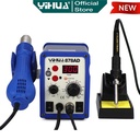 Yihua 878AD Blower Solder Uap 2 IN 1 Hot Air Gun Soldering Station ORI