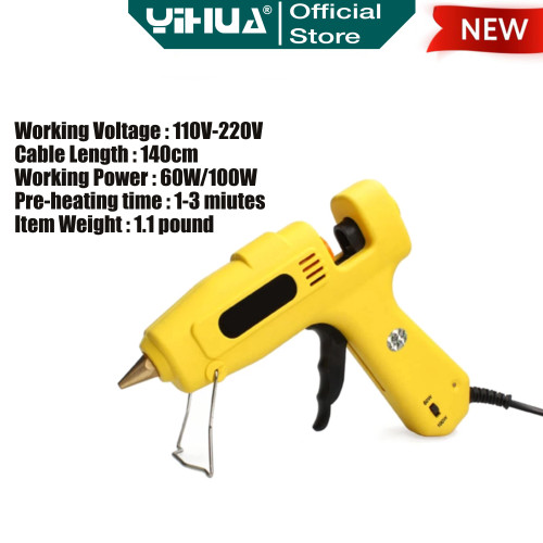 Yihua R-307 Pistol Lem Tembak Hot Melt Glue Gun Ajustable 60W 100W ORI