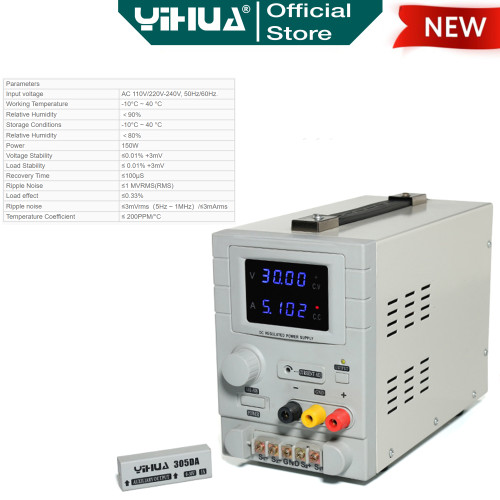 Yihua 305DA Power Supply Digital 5A 30V Repair Penghancur Short 5Amper