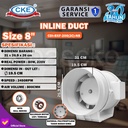 Inline Duct Fan PP Plastik 8" Hydroponic Fan/Mixed Flow/Extractor Fan