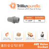 Fitting Pipa uPVC Trilliunpureflo AW Valve Socket 1" x 3/4" Inch