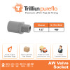 Fitting Pipa uPVC Trilliunpureflo AW Valve Socket 1/2" Inch