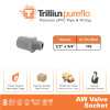 Fitting Pipa uPVC Trilliunpureflo AW Valve Socket 1/2" x 3/4" Inch