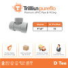 Fitting Pipa uPVC Trilliunpureflo D Tee 4" x 3" Inch