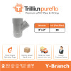 Fitting Pipa uPVC Trilliunpureflo D Y-Branch 3" x 2" Inch