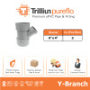 Fitting Pipa uPVC Trilliunpureflo D Y-Branch 6" x 4" Inch