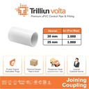 Fitting Pipa uPVC Conduit Trilliunvolta Joining Coupling