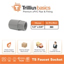 Fitting Pipa uPVC Trilliunbasics TS Faucet Socket - 1/2" x 3/4" Inch