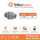 Fitting Pipa uPVC Trilliunbasics TS Watermur Valve Socket 1"x1/2" Inch