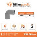 Fitting Pipa uPVC Trilliunpureflo AW Elbow - 1 1/4"Inch