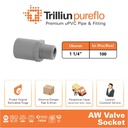 Fitting Pipa uPVC Trilliunpureflo AW Valve Socket 1 1/4" Inch