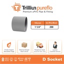 Fitting Pipa uPVC Trilliunpureflo D Socket 1 1/4" Inch