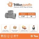 Fitting Pipa uPVC Trilliunpureflo D Tee 1 1/4" Inch