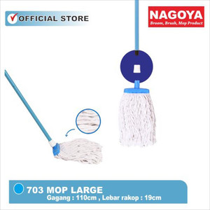 NAGOYA Paket Pembersih Lantai : Mop Medium + Sapu Nilon Love