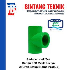 Reducer Vlok Tee PPR 3" x 2" (90 x 63 mm) Rucika