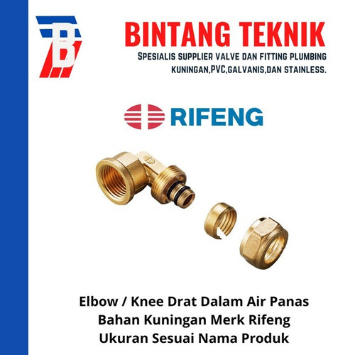 Elbow Drat Dalam Air Panas 3/4" (1620) x Drat 3/4" Rifeng