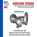 Y Strainer 10" inch Cast Iron JIS 10K Merk Onda