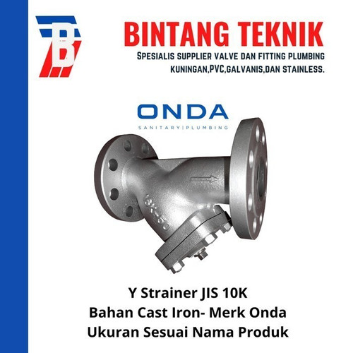 Y Strainer 8" inch Cast Iron JIS 10K Merk Onda