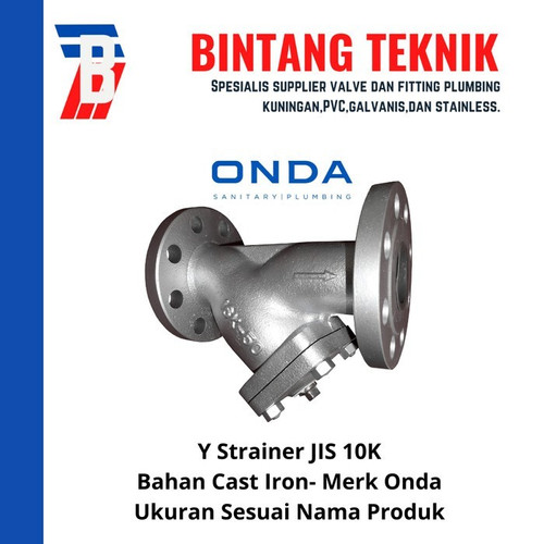 Y Strainer 4" inch Cast Iron JIS 10K Merk Onda