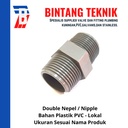 Double Nepel PVC 1 1/4" inch Lokal