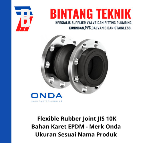 Flexible Rubber Joint 1 1/2" inch Onda JIS 10K