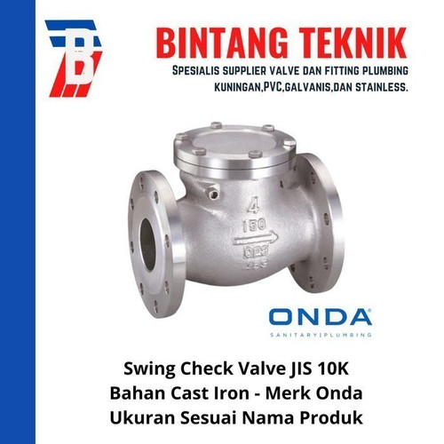 Swing Check Valve 12" inch Cast Iron Onda JIS 10K