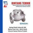 Swing Check Valve 12" inch Cast Iron Onda JIS 10K