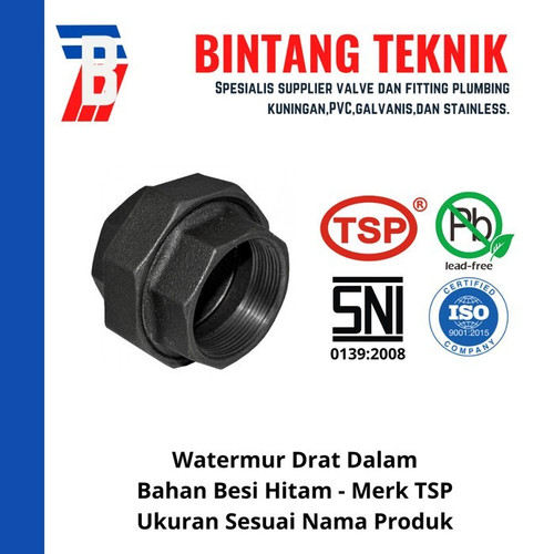 Watermur 1 1/4" inch Besi Hitam TSP