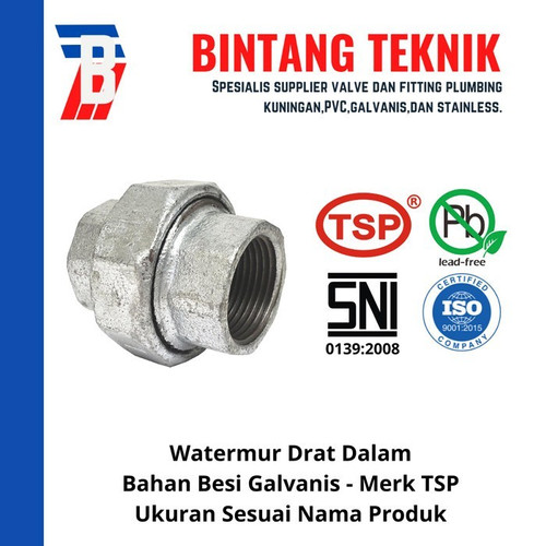 Watermur 1 1/4" inch Besi Galvanis TSP