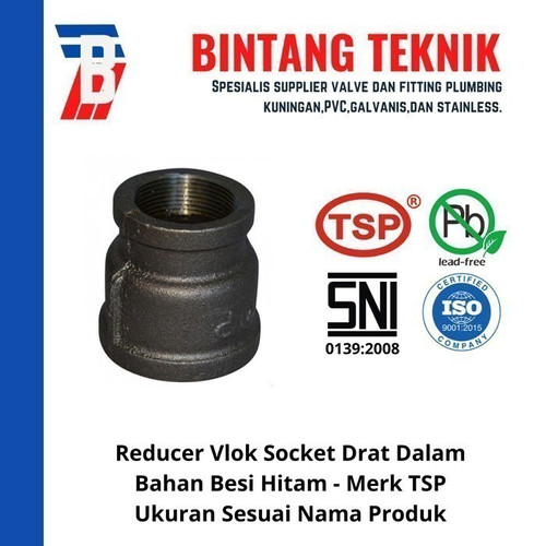 Reducer Vlok Sok 2" x 1" Besi Hitam TSP