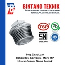 Plug 1 1/2" inch Besi Galvanis TSP