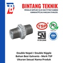 Double Nepel 3/4" inch Besi Galvanis TSP