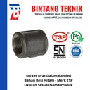 Socket 2" inch Besi Hitam TSP Drat Dalam