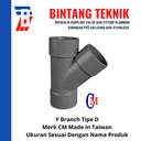 Y Branch PVC 8" x 6" D (Tipis) Merk CM Taiwan