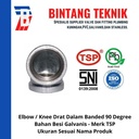 Elbow / Knee 1 1/2" inch Besi Galvanis TSP 90 Derajat