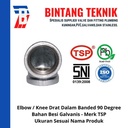 Elbow / Knee 1 1/4" inch Besi Galvanis TSP 90 Derajat