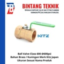 Ball Valve 2" inch Kuningan Kitz Class #600 W.O.G