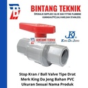 Ball Valve / Stop Kran 4" inch PVC Drat KDJ