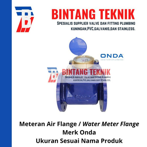 Meteran Air Flange 6" Inch Onda