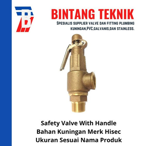 Safety Valve Hisec 1 1/2" inch Handle Kuningan