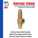 Safety Valve Hisec 1 1/2" inch Tanpa Handle Kuningan