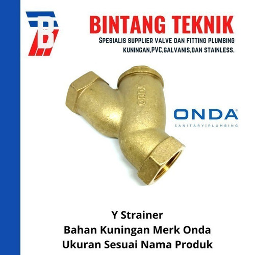 Y Strainer 4" inch Kuningan Onda